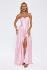 Jewel Of The Night Strapless Maxi Dress Pink
