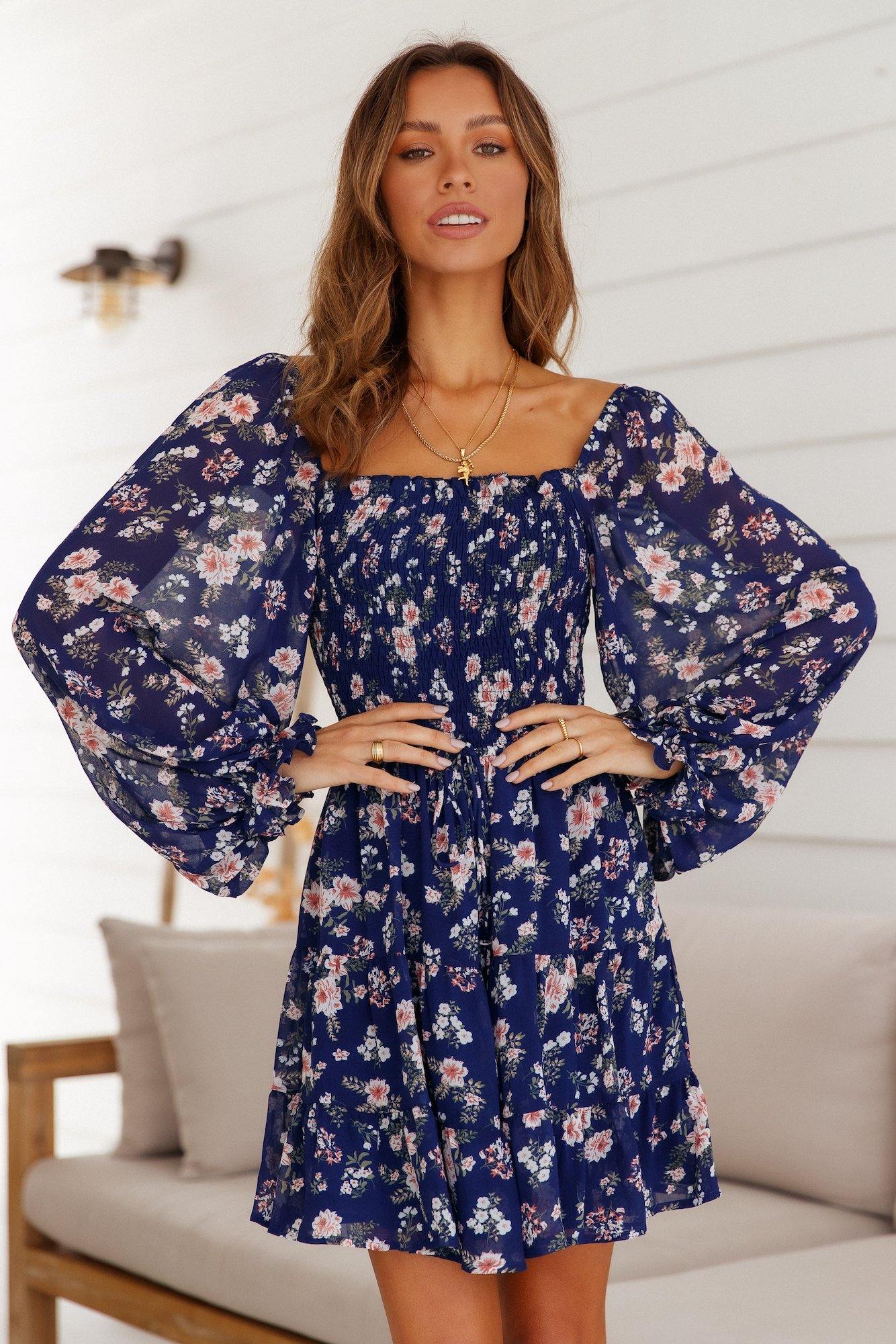 Electric Lover Dress Navy