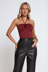 Born To Tease Halter Top Wine