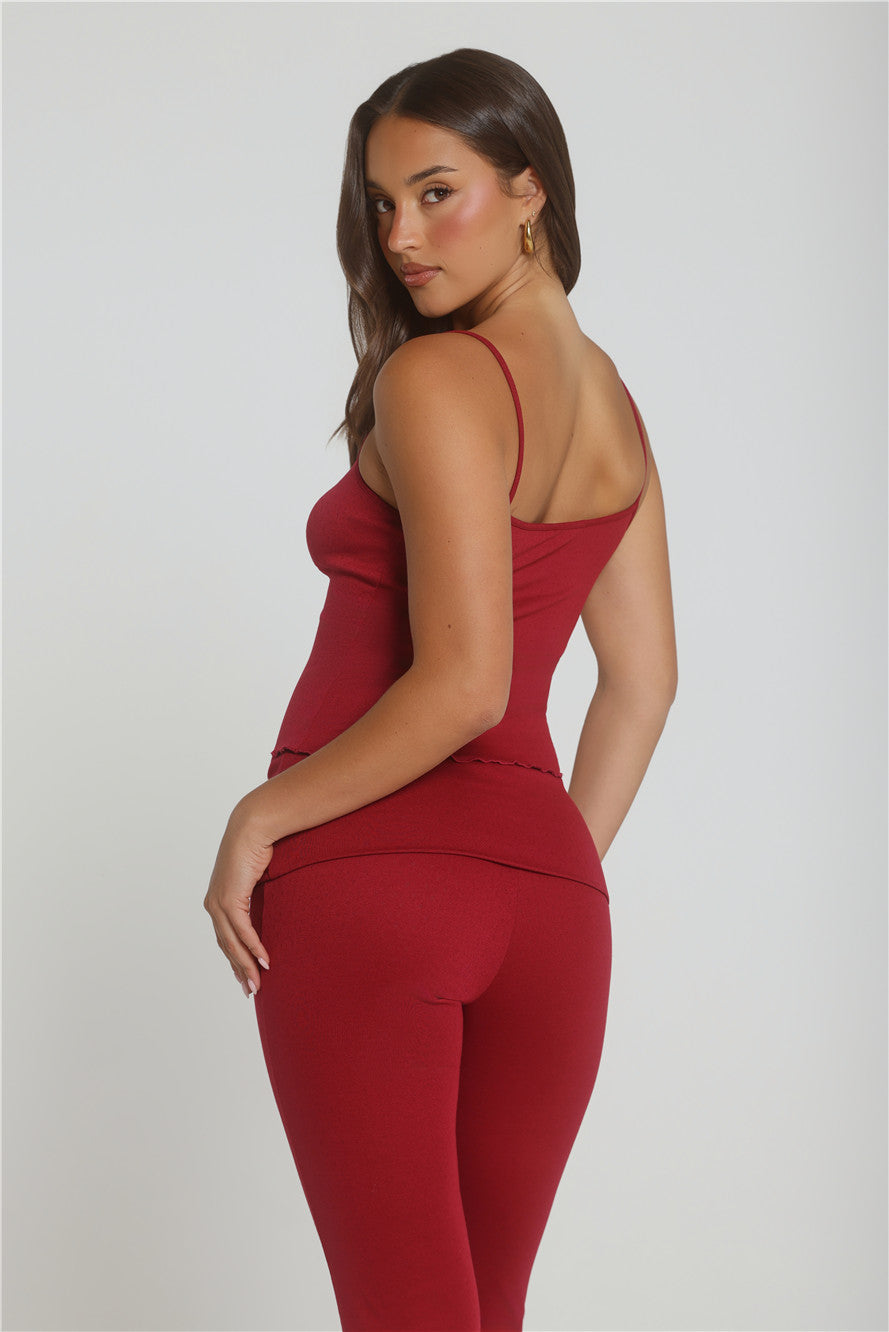 Fireside Moments Singlet Top Wine