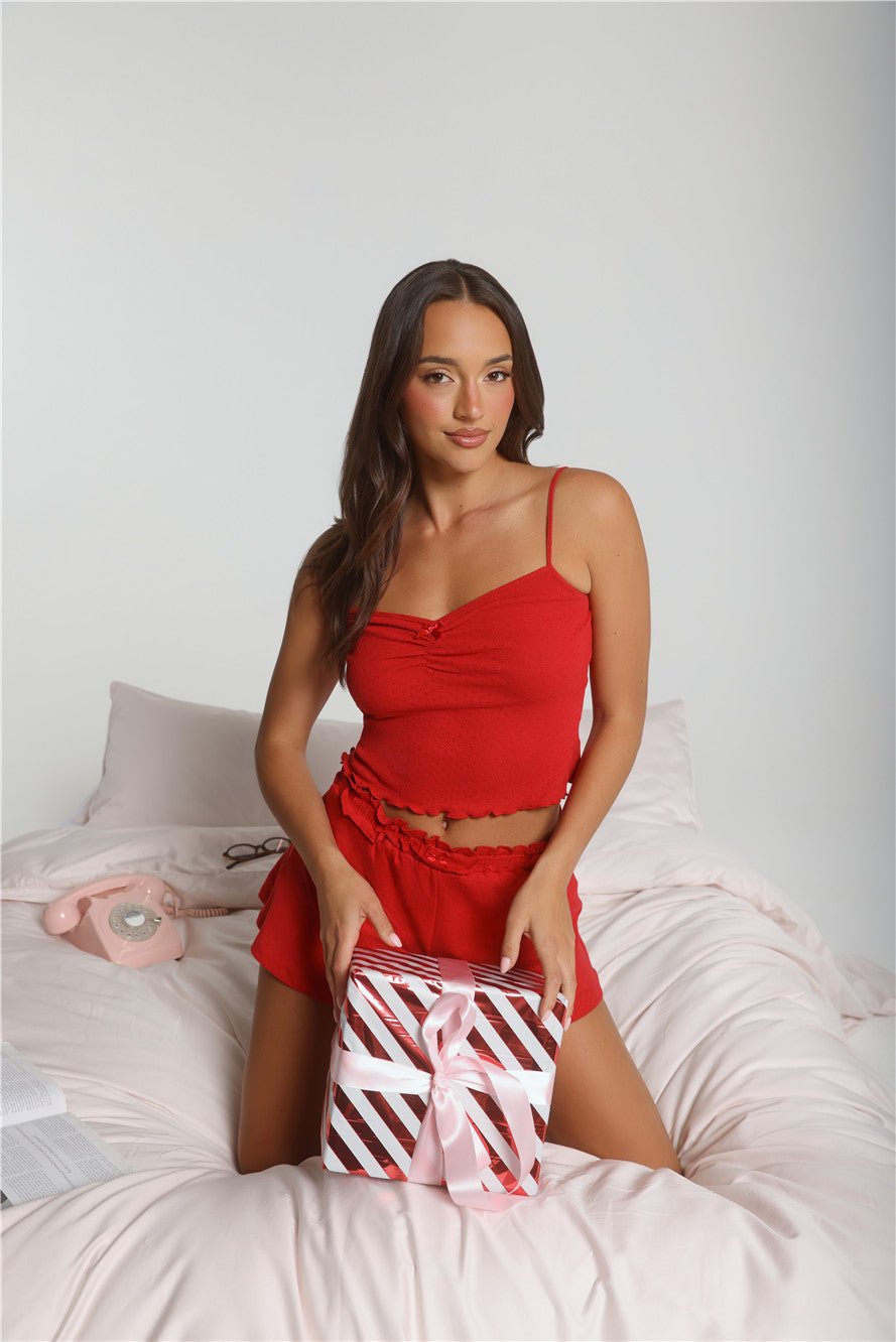 A Touch of Magic Pajama Singlet Top Red