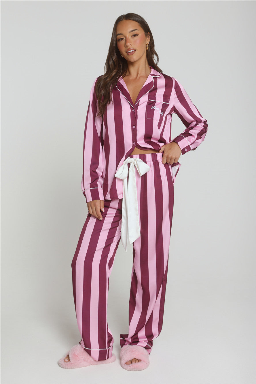 Cosy In Love Long Sleeve Pajama Top Pink