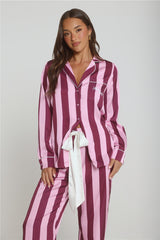 Cosy In Love Long Sleeve Pajama Top Pink
