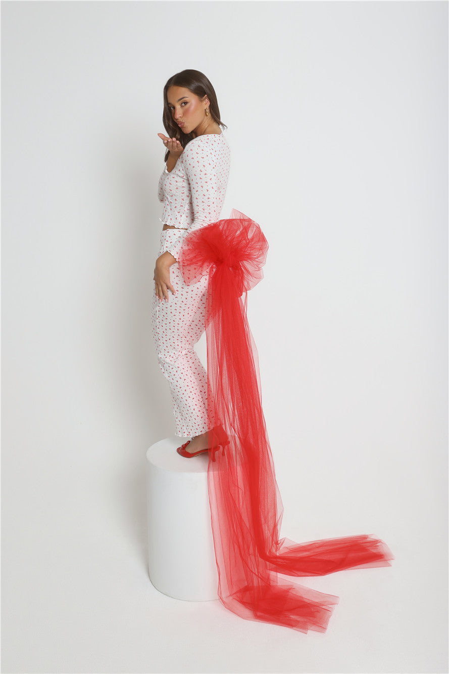 Candlelight Dreams Fold Waist Pajama Pants White