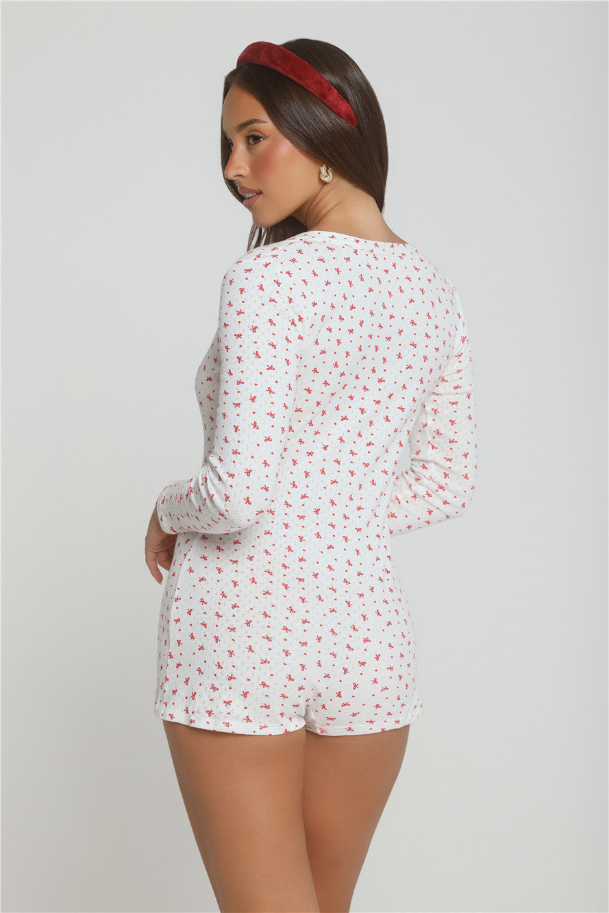 A Touch of Magic Pajama Romper White
