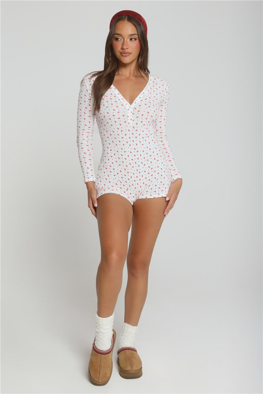A Touch of Magic Pajama Romper White
