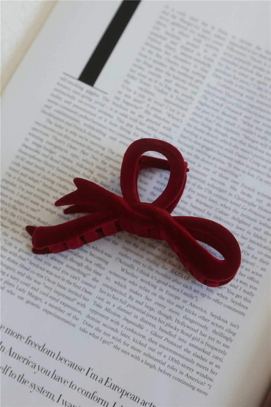 Frosted Glow Claw Clip Red