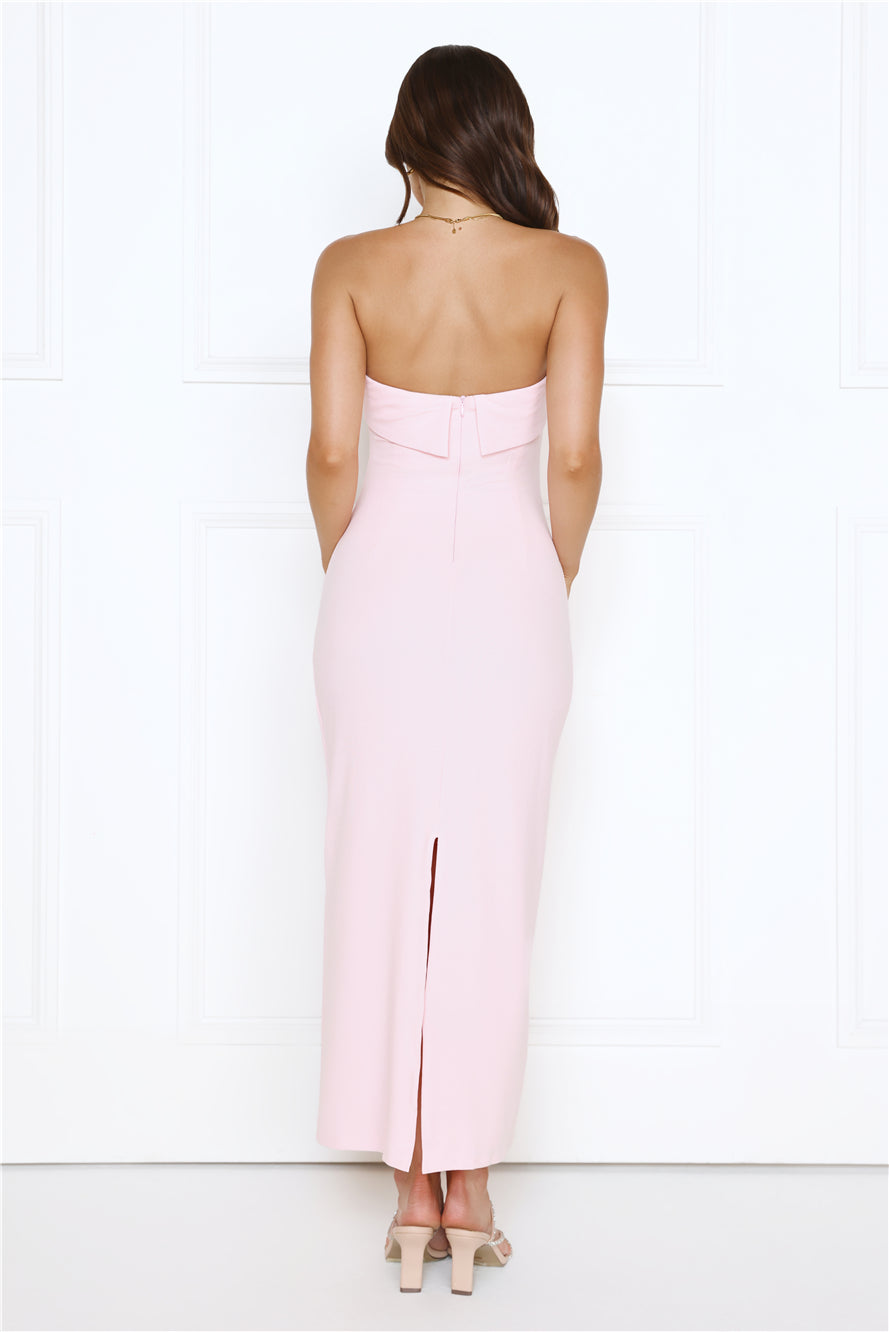 Fashion Forecast Strapless Maxi Dress Pink