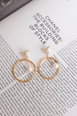 18k Gold Plated Willow Freshwater Pearl Earrings Gold