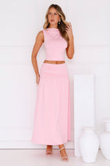 Couture Maxi Skirt Pink