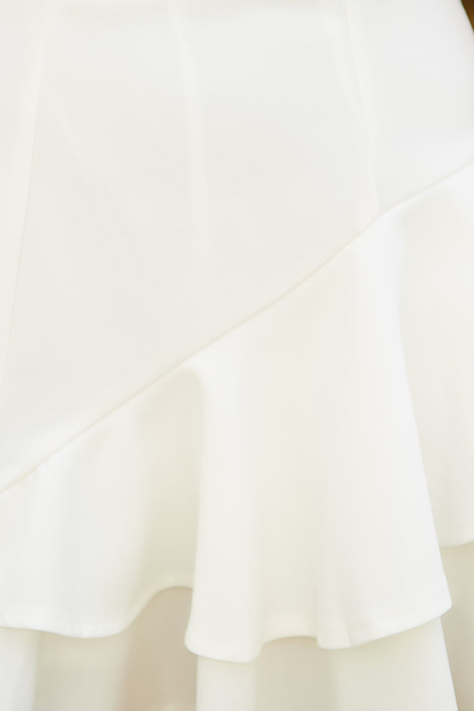 Moon Over Her Shoulder Dress White