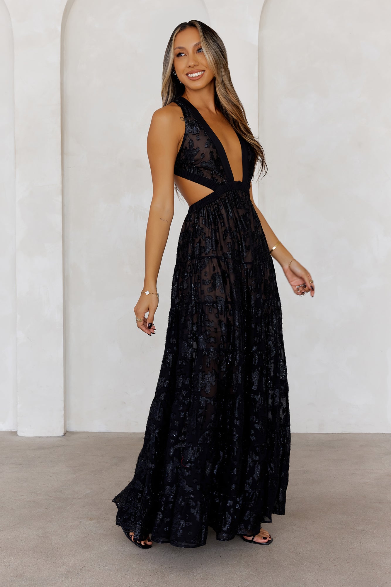 Crystal Cove Maxi Dress Black
