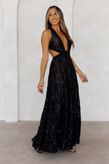 Crystal Cove Maxi Dress Black