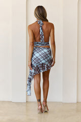 Chase The Night Mini Skirt Blue