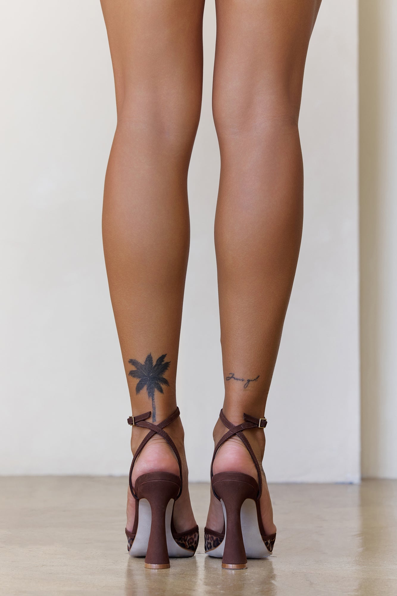 Beki-M Mesh Heels Leopard