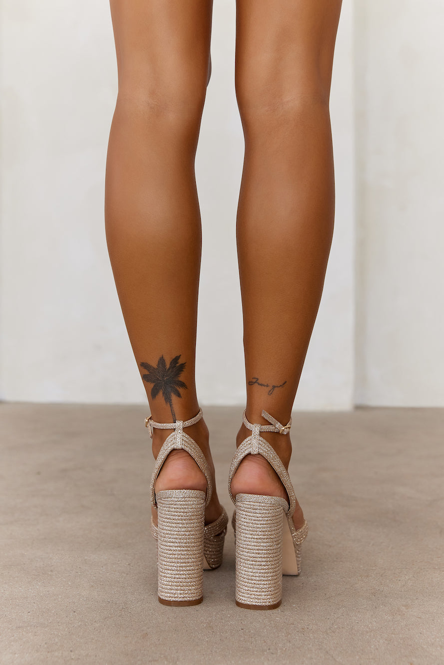 Laurel Heels Gold Glitter