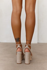 Laurel Heels Gold Glitter