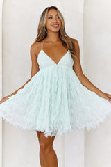 Feel The Breeze Mesh Mini Dress Mint