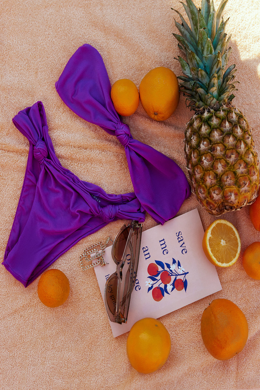 Lifeguard On Duty Swim Bottom Purple