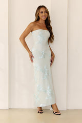 Iconic Influence Strapless Mesh Maxi Dress Mint