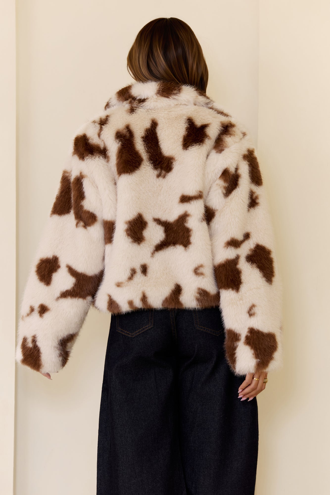 Dark Hour Darling Faux Fur Jacket Ivory
