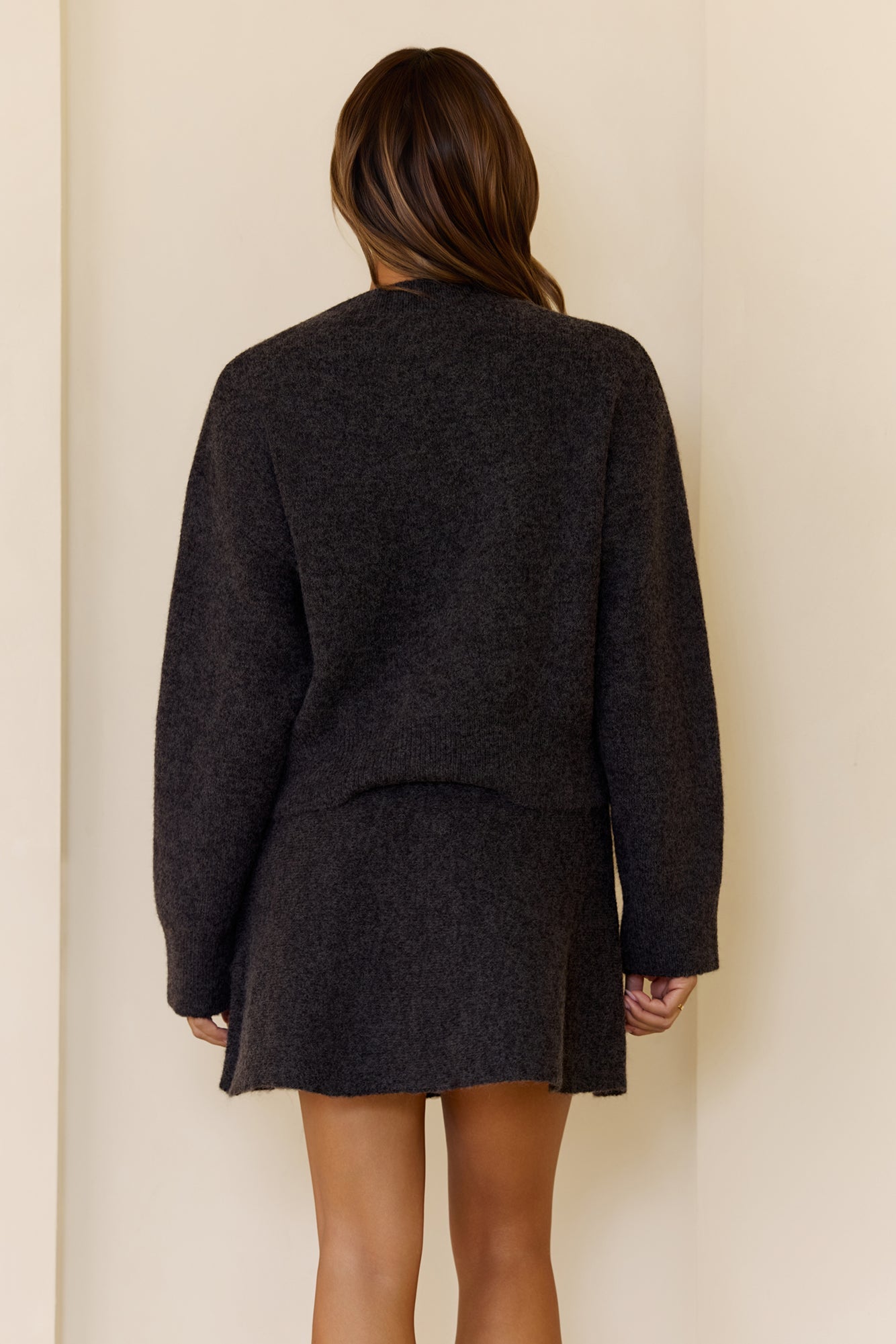 Cozy Spark Knit Set Charcoal