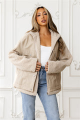 Cool Girl Cosy Jacket Taupe