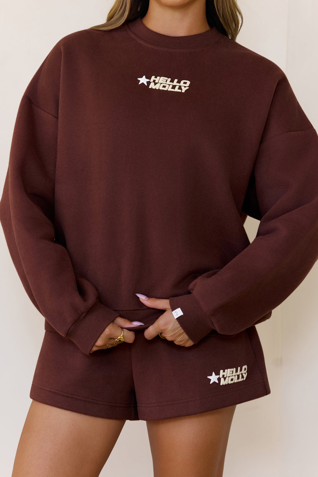 BASE Fleece Sweat Shorts Brown