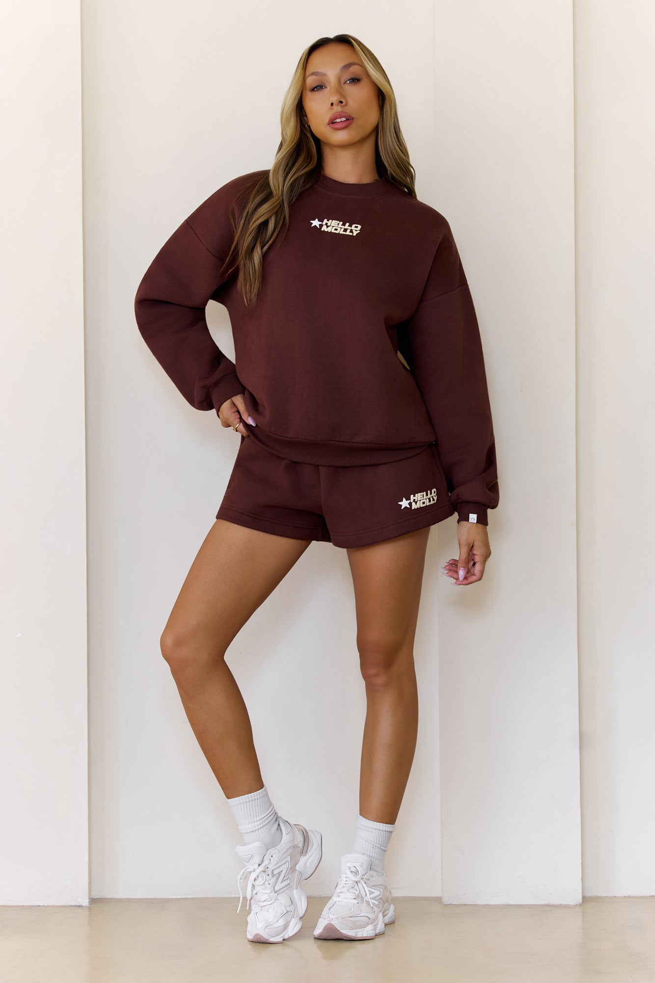 BASE Fleece Sweat Shorts Brown