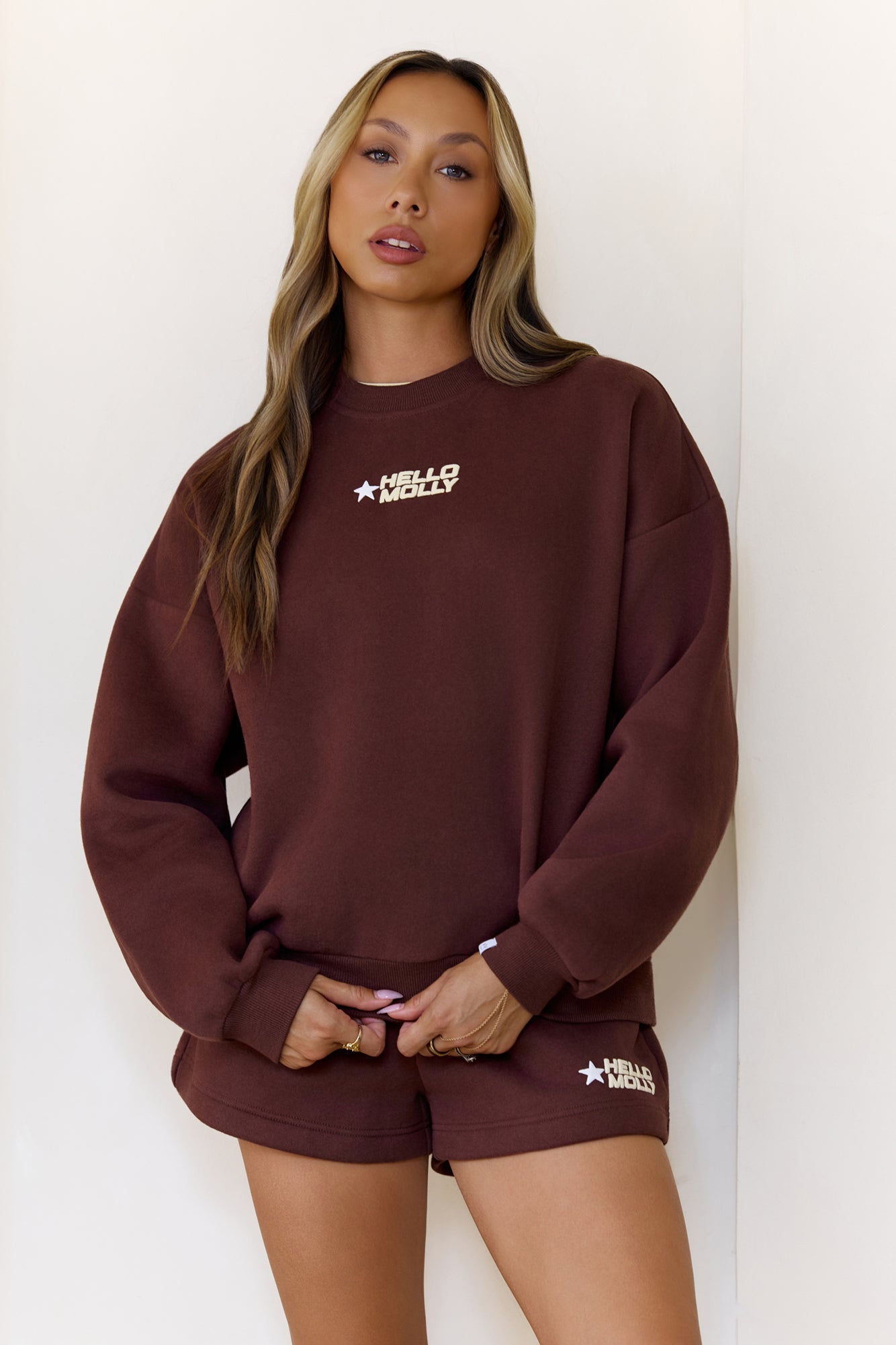 BASE Fleece Sweat Shorts Brown