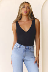 BASE Luxe Rib Effortless Essentials Bodysuit Black