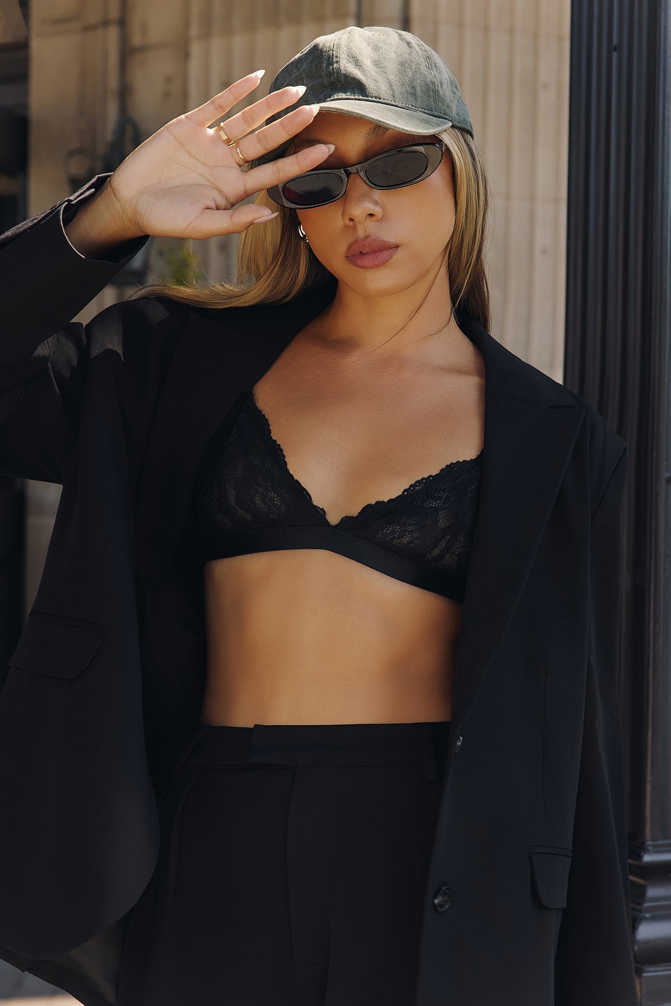 BASE Luvella Lace Bralette Black