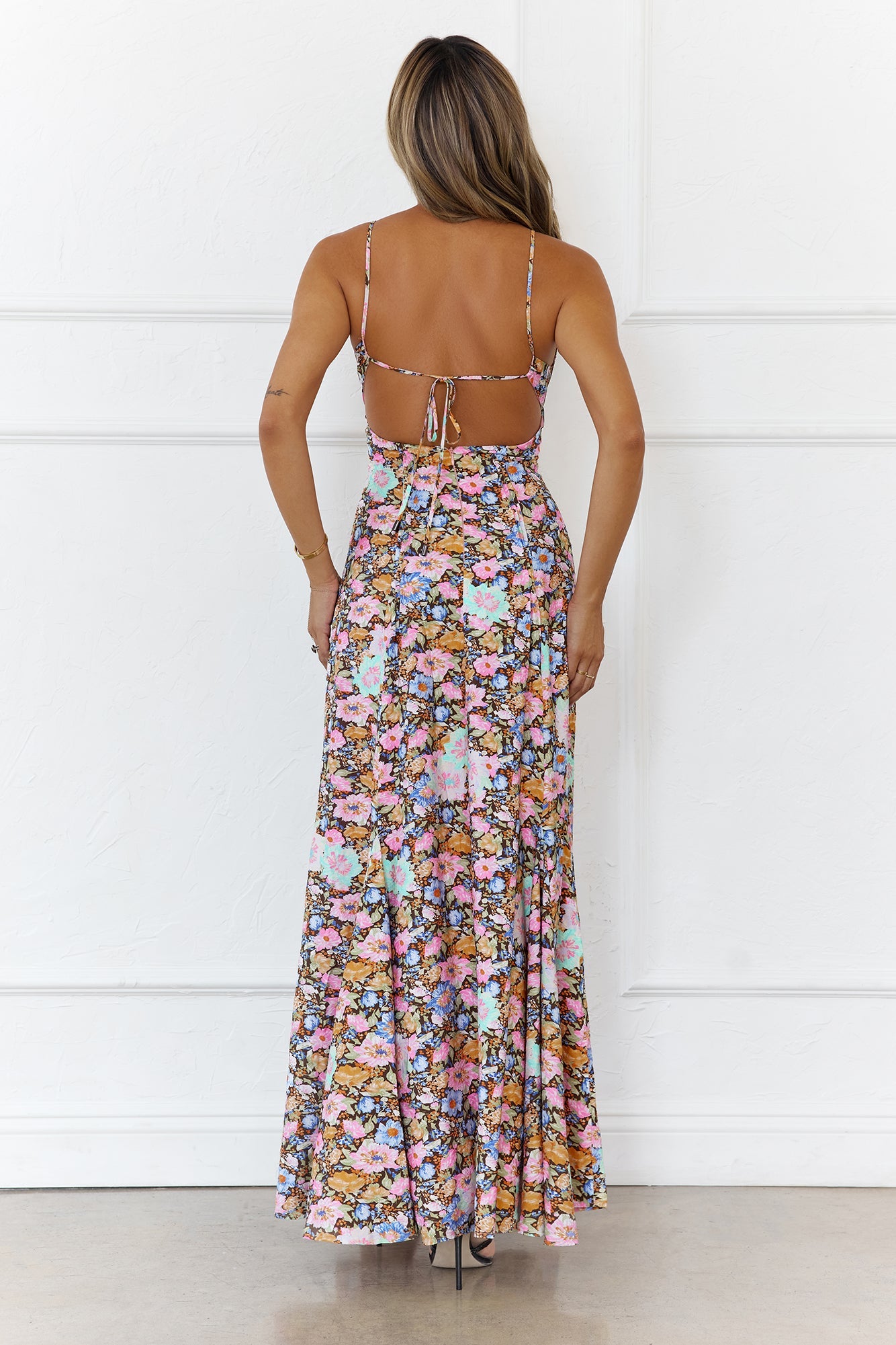 Palm Glow Maxi Dress Floral