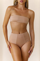 BASE Contour Cropped Strapless Bandeau Nude