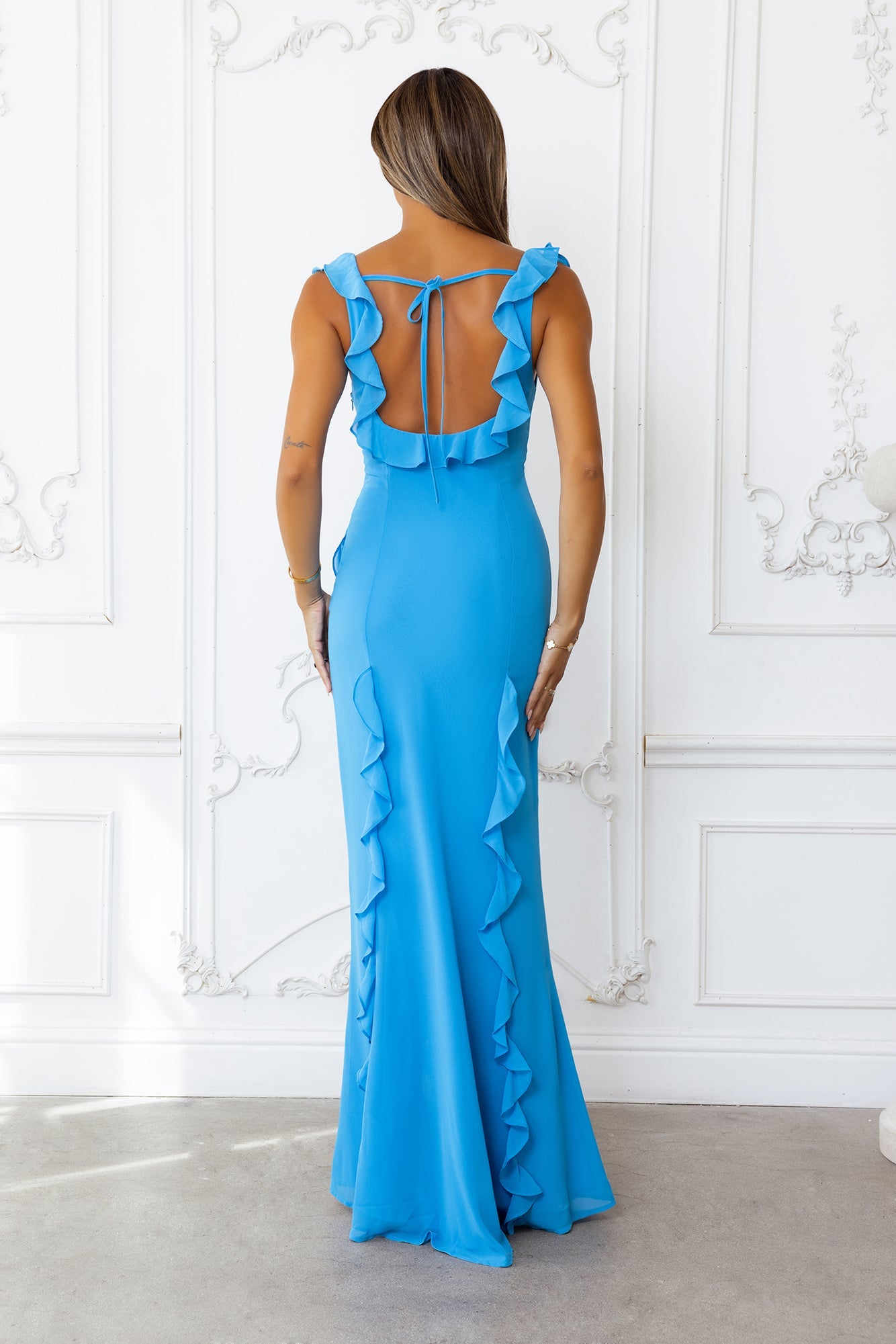 All Night Affair Maxi Dress Blue