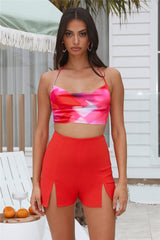 HELLO MOLLY Calabasas Shorts Tangerine