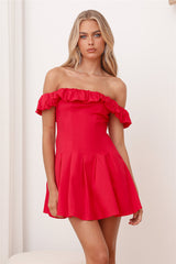 Fashion Student Mini Dress Red