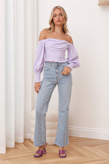 Island Stroll Crop Top Purple