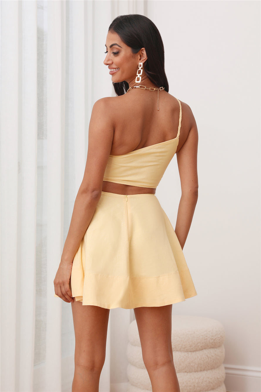 Love To Twist Mini Dress Yellow