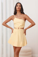 Love To Twist Mini Dress Yellow