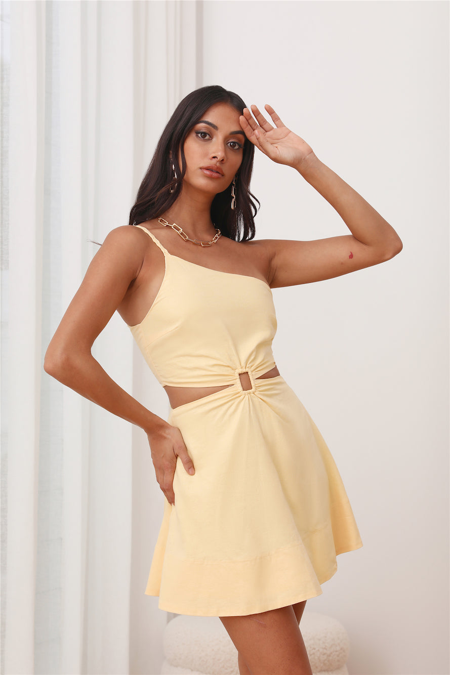 Love To Twist Mini Dress Yellow