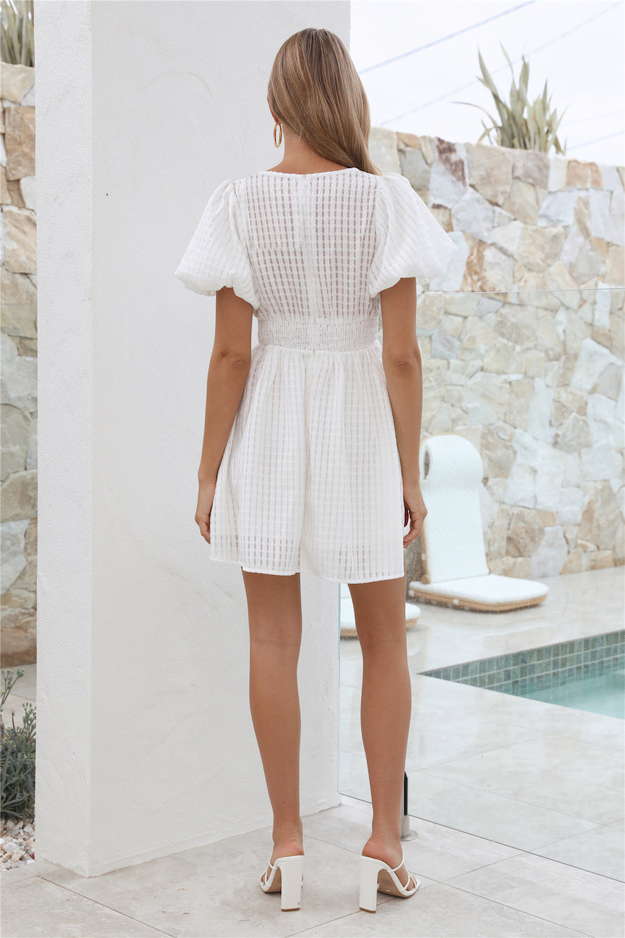 Flowers For You Mini Dress White