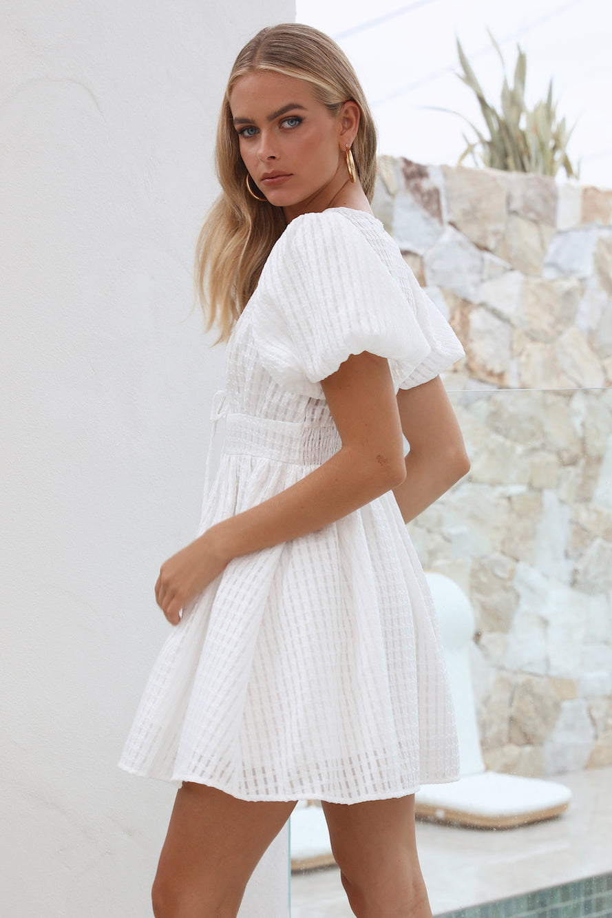 Flowers For You Mini Dress White