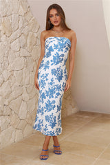 Island Vibe Satin Maxi Dress White