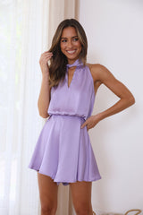 Dancing To Music Romper Lilac