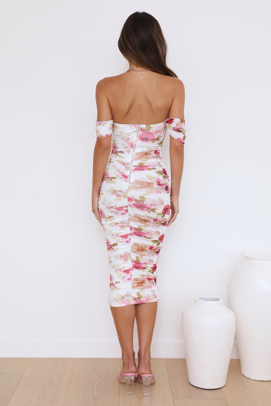 On The Rooftop Midi Dress White