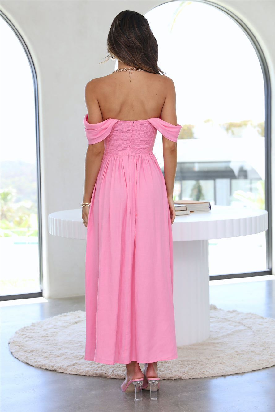 By The Villa Midi Dress Pink