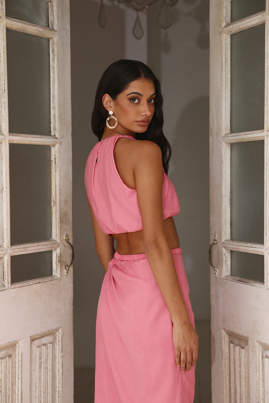 HELLO MOLLY Bit Of Blush Crop Top Pink