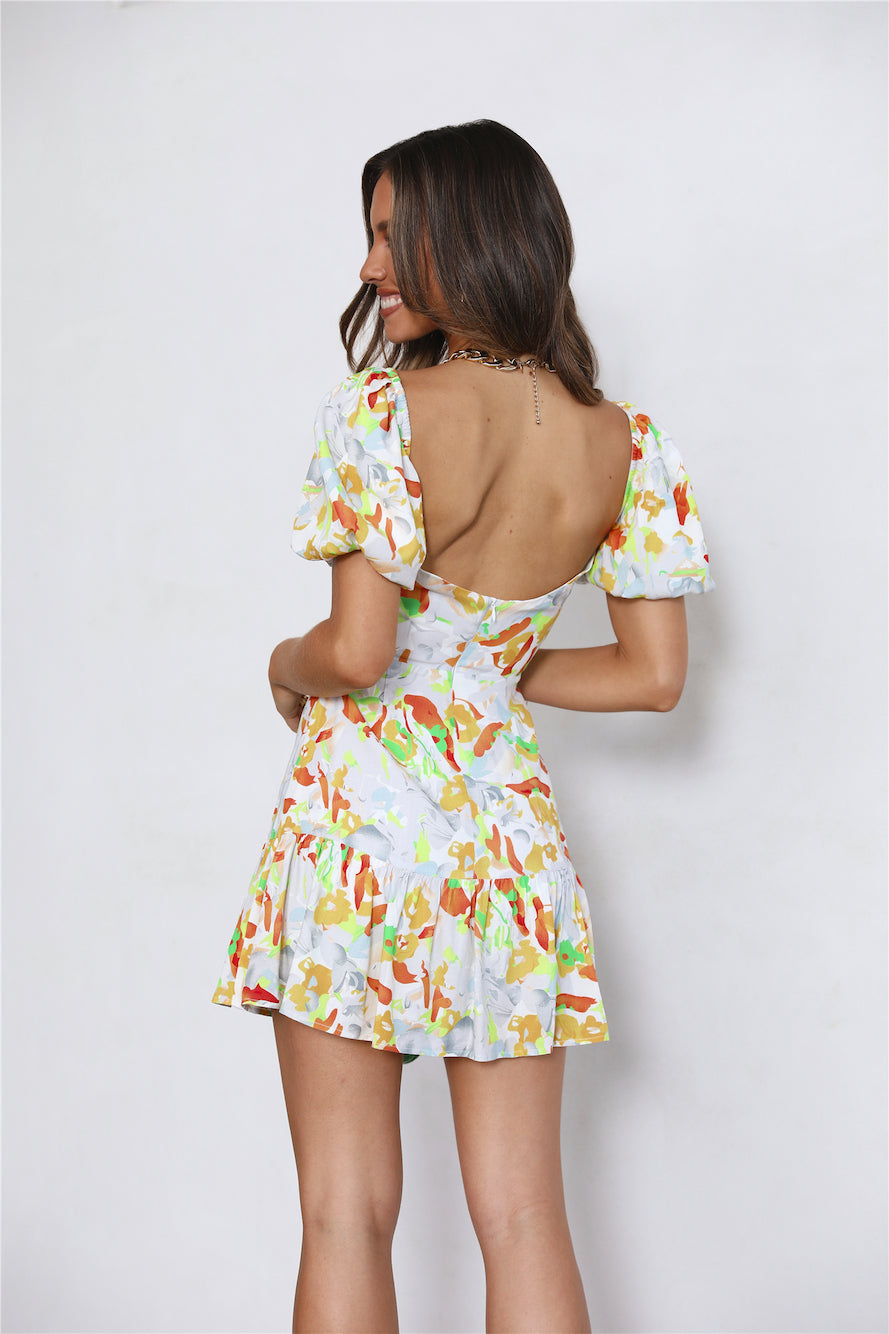 HELLO MOLLY Tropical Getaway Dress Yellow