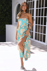 Easy Breezy Dress Sage Orange Floral